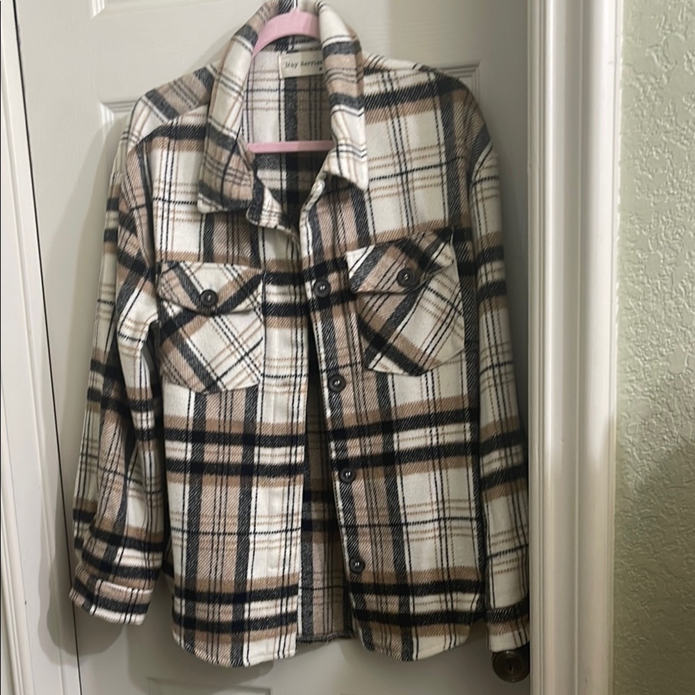 Plaid Button-Up Shirt